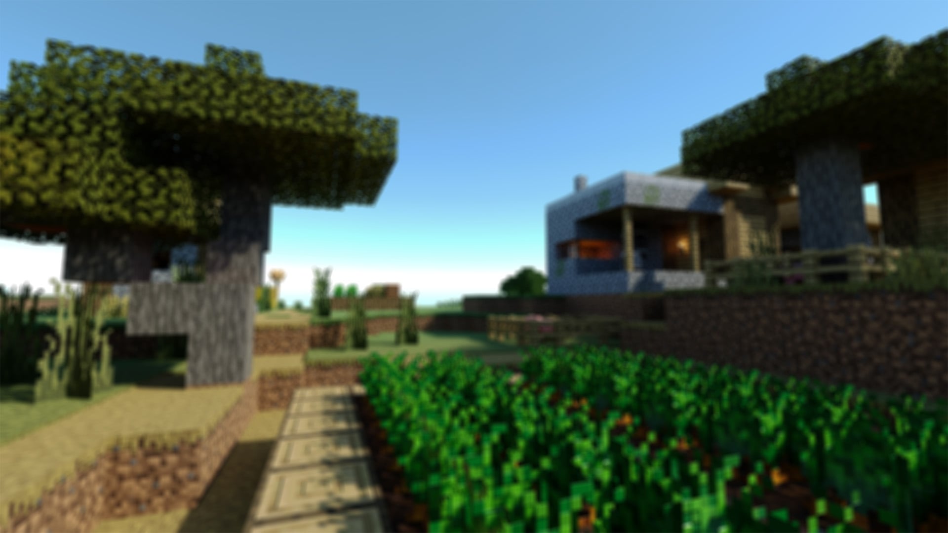 Minecraft screenshot with modified tone mapping